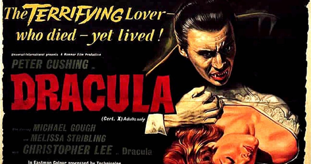 The Terrifying Lover - who dies - yet lived film poster. Vampire