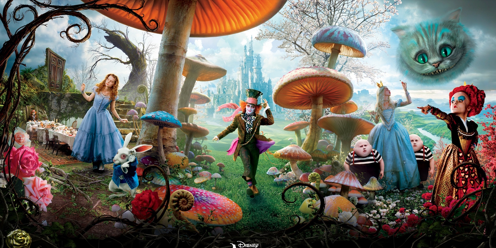 Poster from The latest Alice in Wonderland film