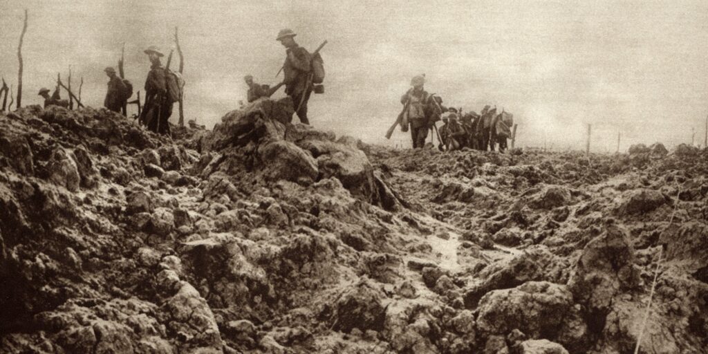 photo of battle field from World War 1