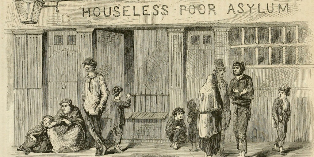 sketch of 'Houseless poor asylum' Henry Mayhew