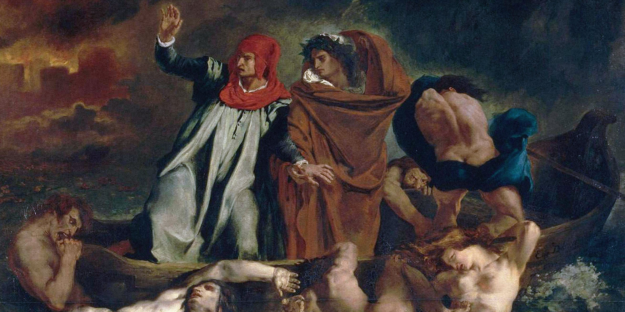 Eugene Delacroix The Barque of Dante (Dante and Virgil in the Underworld)