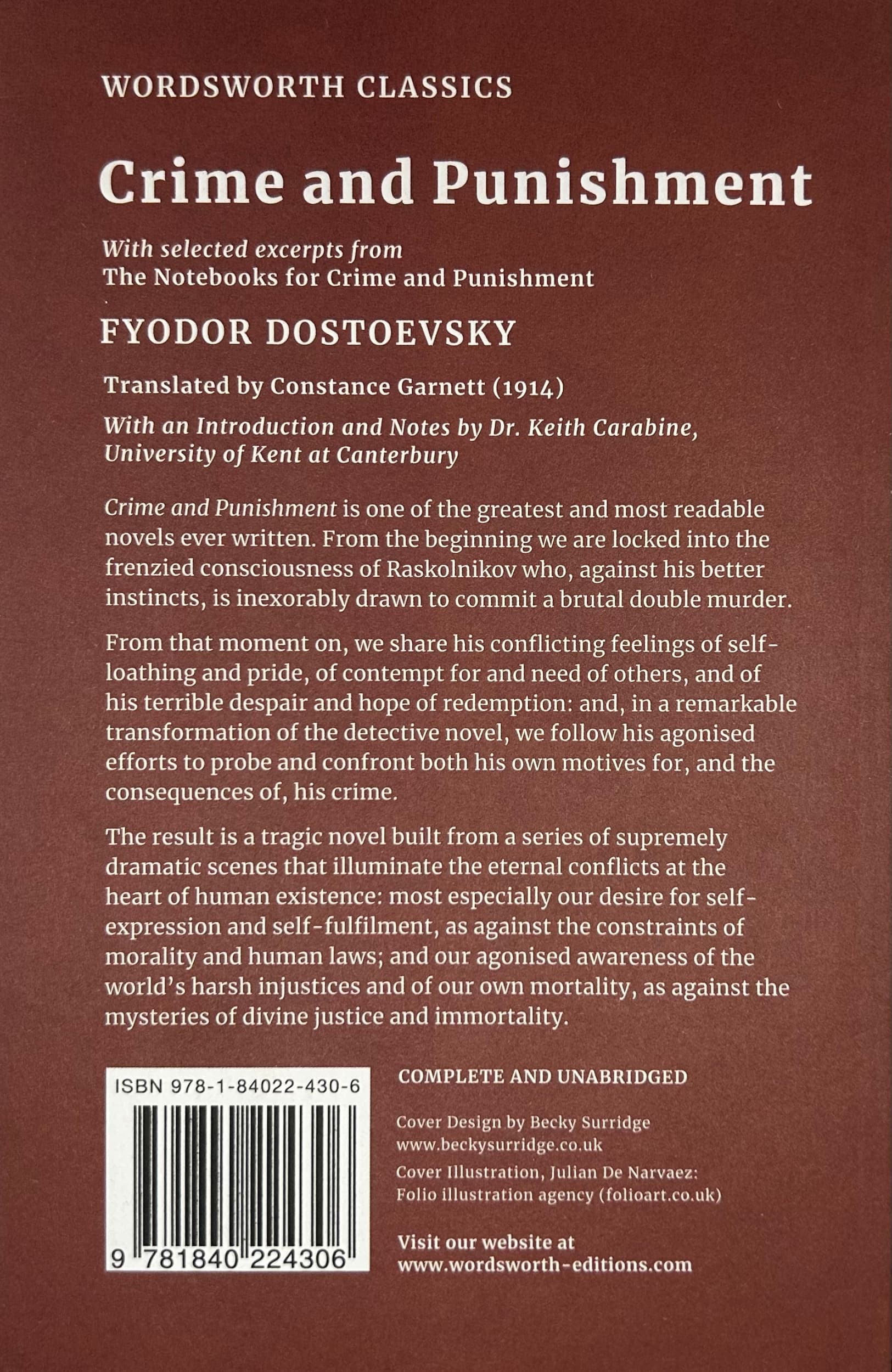 Crime and Punishment - Back cover