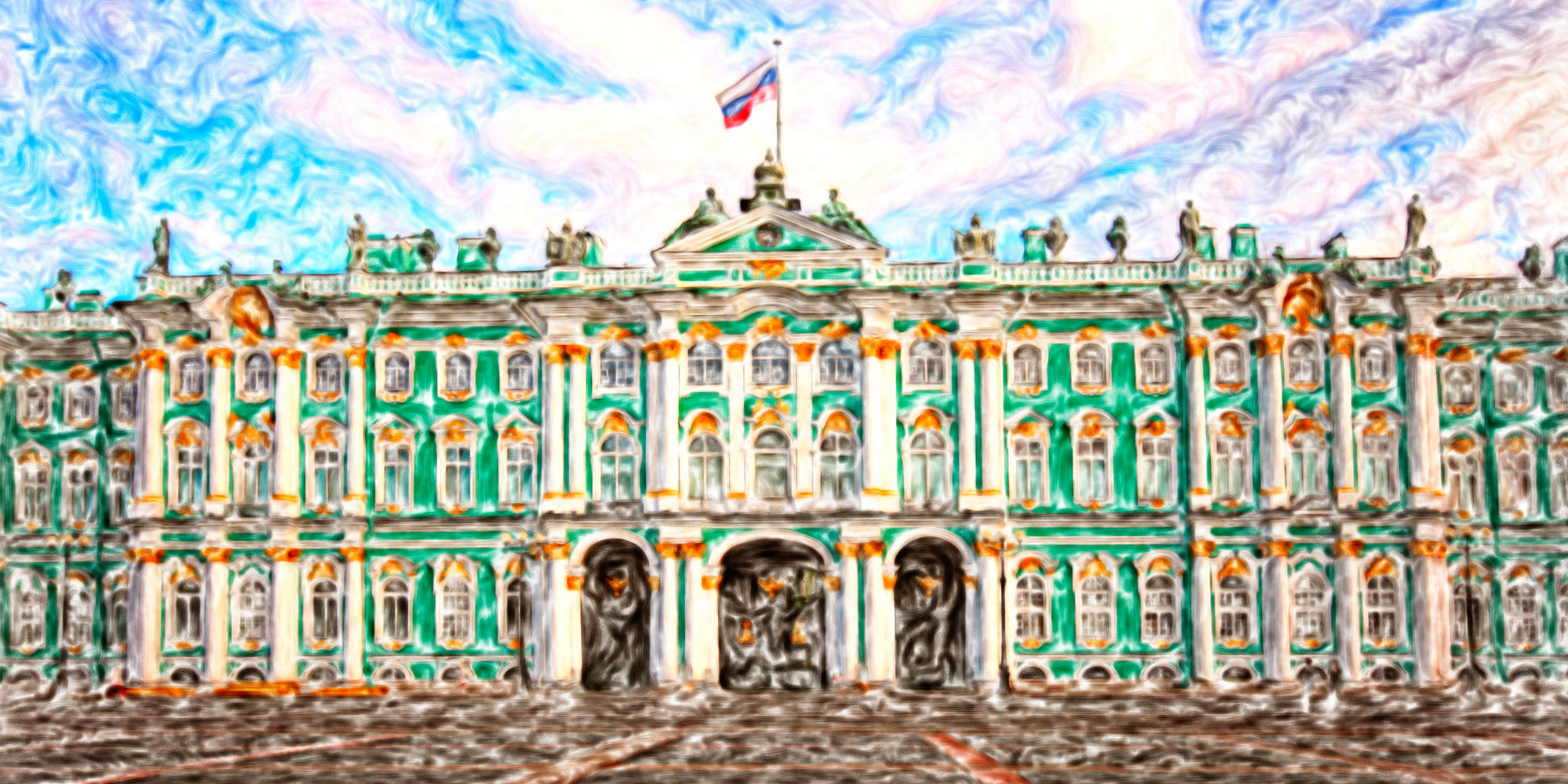 The Winter Palace in Saint Petersburg, Russia Fyodor Dostoevsky. Notes from the underground