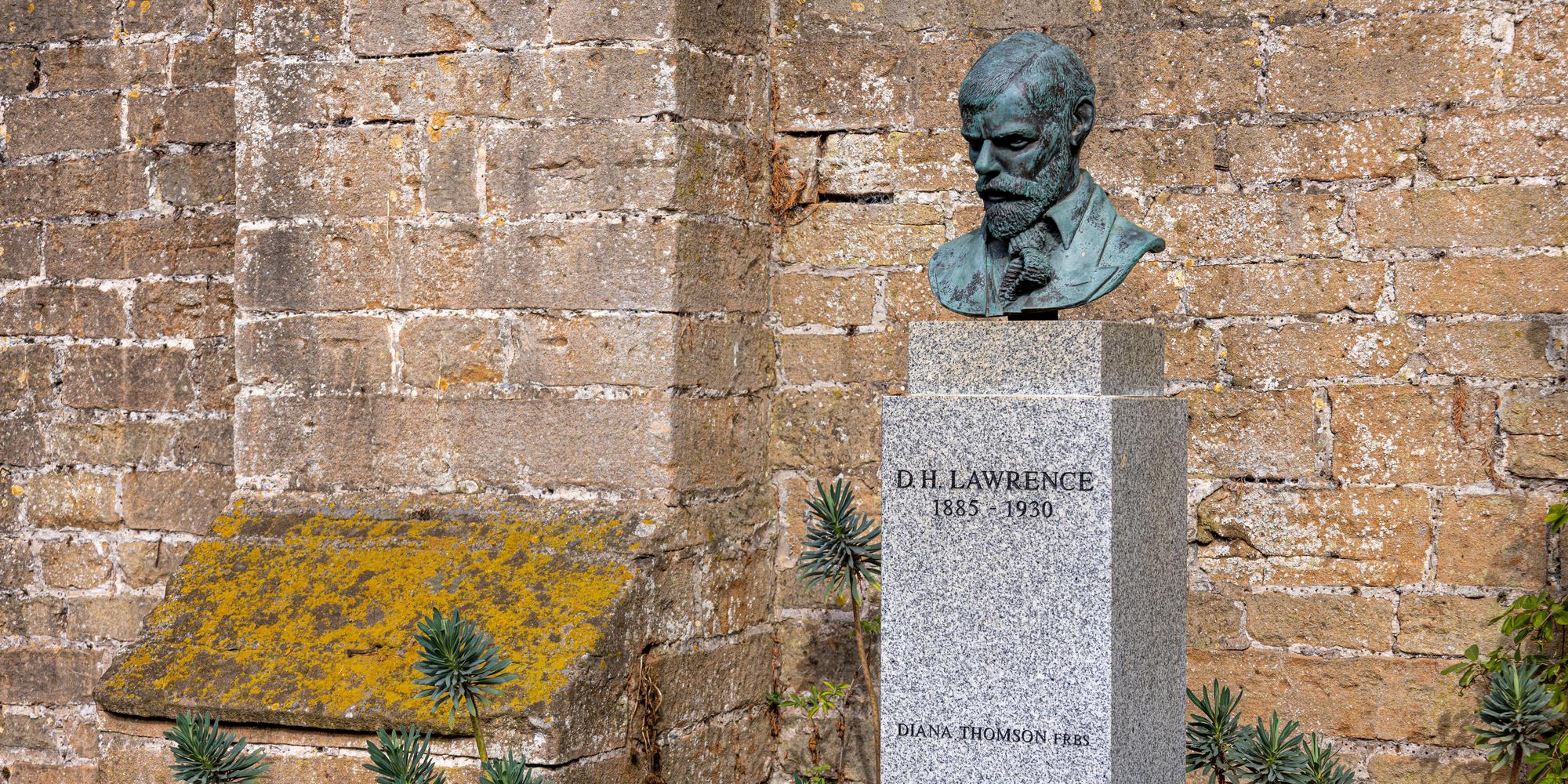 Bust of D.H. Lawrence at Newstead Abbey, Nottinghamshire