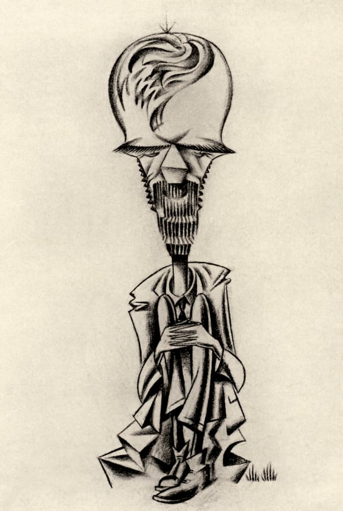 Caricature of D.H. Lawrence by Coia