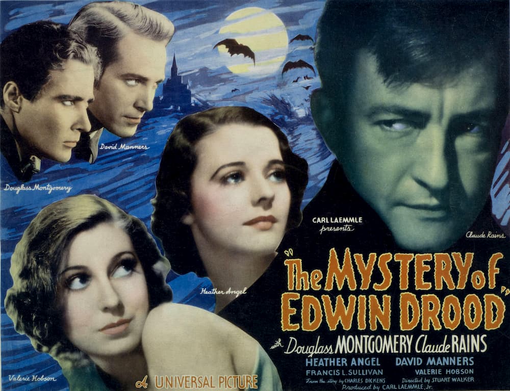 Poster of the 1935 film version of The Mystery of Edwin Drood