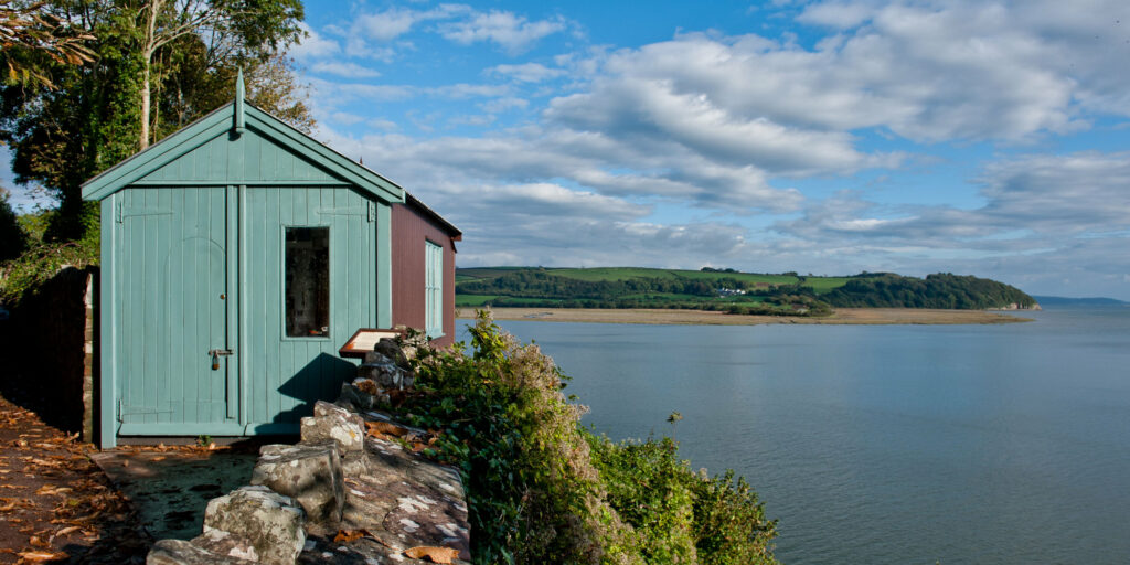View of Thomas's writing shed, Laugharne, Wales Under Milk Wood