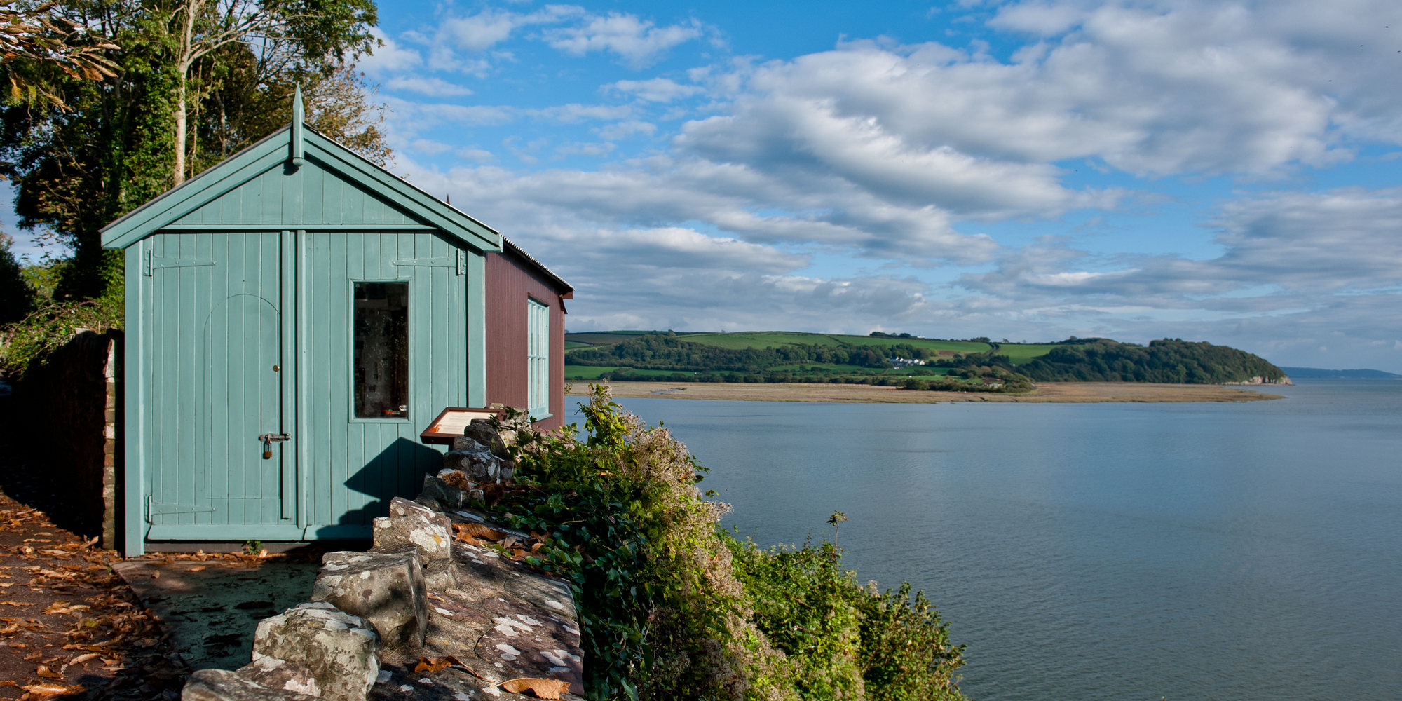 View of Thomas's writing shed, Laugharne, Wales Under Milk Wood