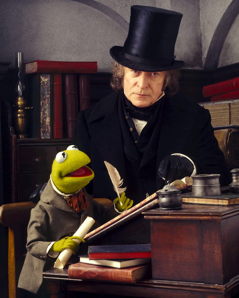 Michael Caine and Kermit the Frog 1992 A Christmas Carol