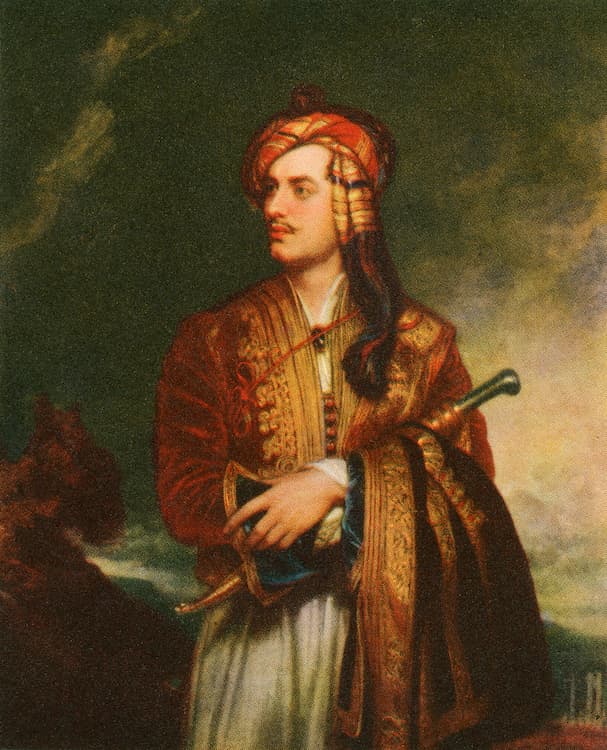Lord Byron. Byron in Albanian dress