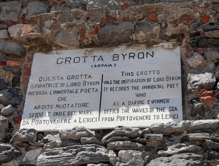 Lord Byron Byron's grotto, Portovenere