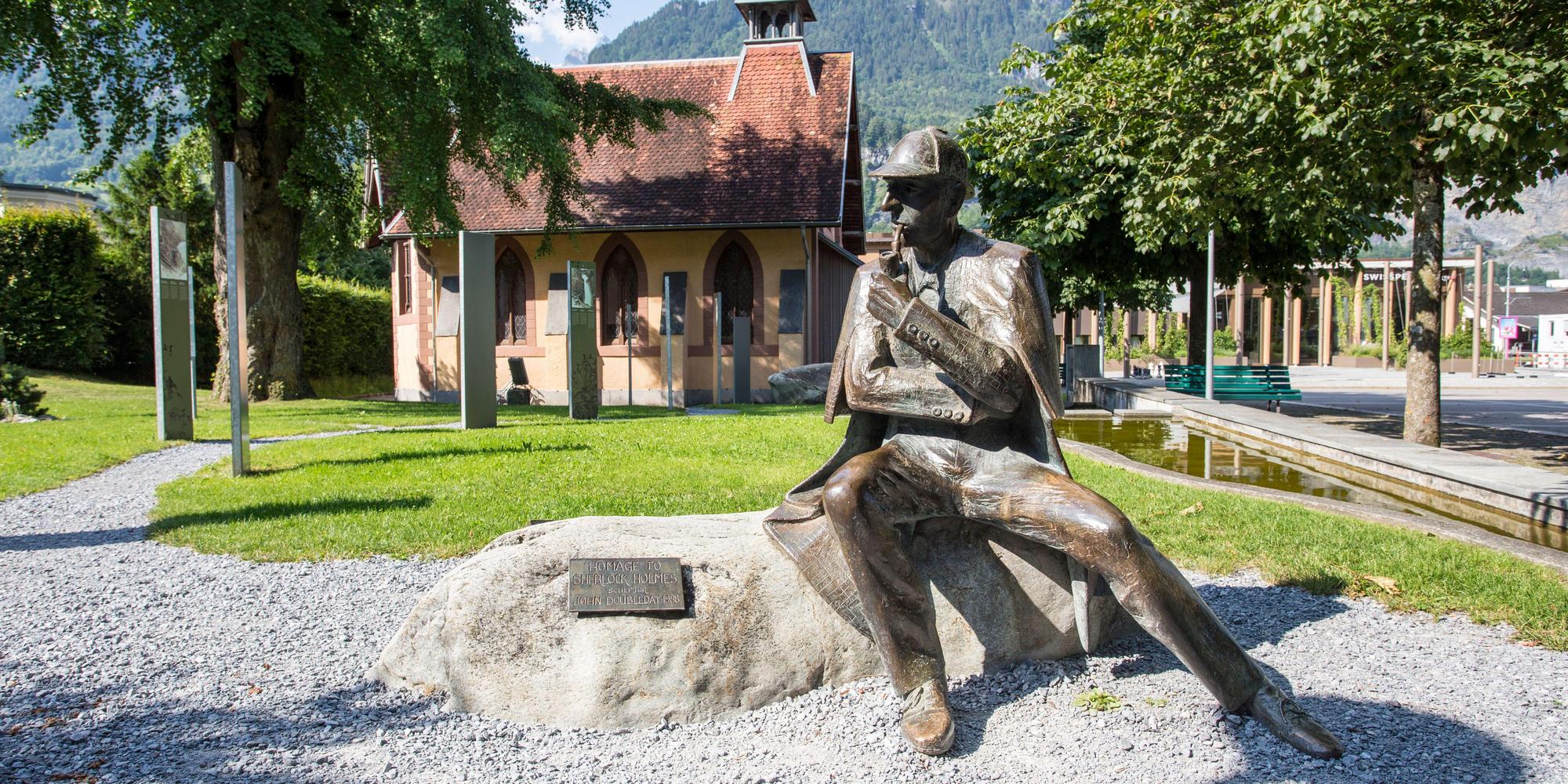 Statue of Sherlock Holmes, Meiringen, Switzerland